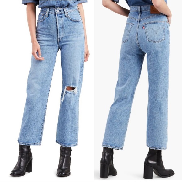 Levi's Denim - Levi's Ribcage Straight Jean size 27 in blue denim